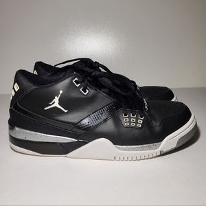 Jordan Flight 23 Black/White-Metallic Silver 317820-011 Mens Size 10.5